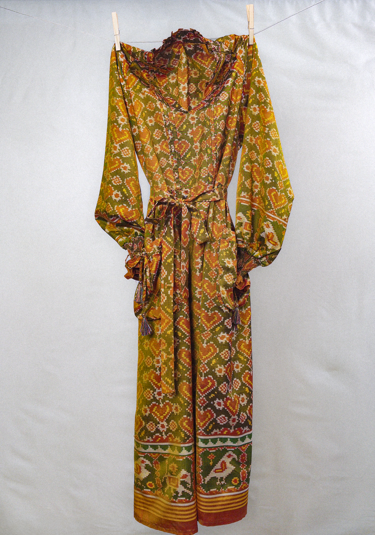 Patola Saffron Long Dress