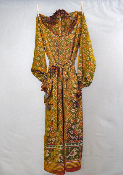 Patola Saffron Long Dress