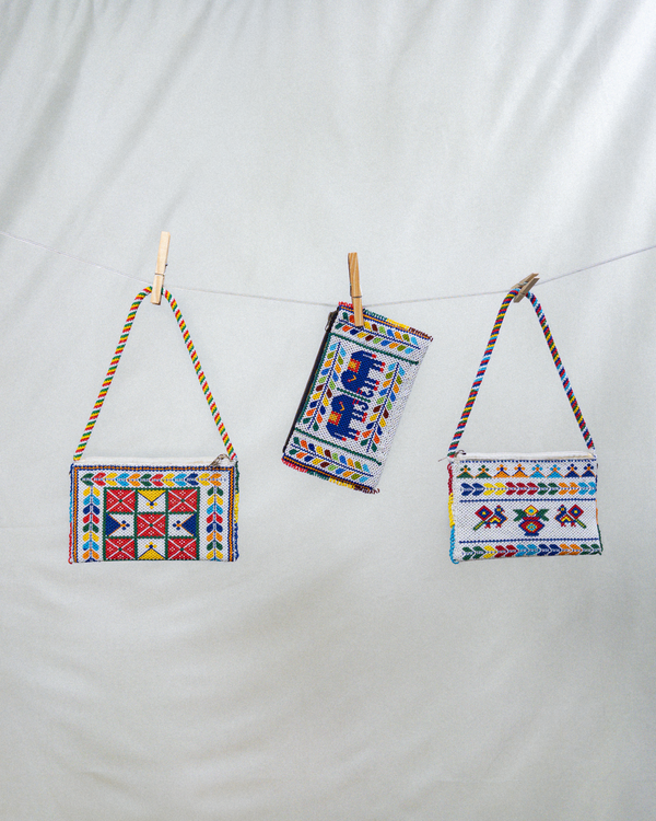 Rosemery Beaded pouch bag