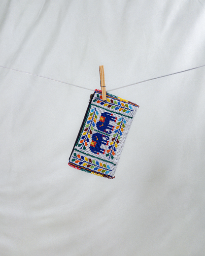 Rosemery Beaded pouch bag