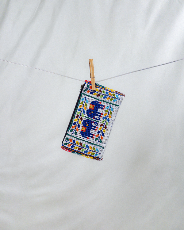 Rosemery Beaded pouch bag