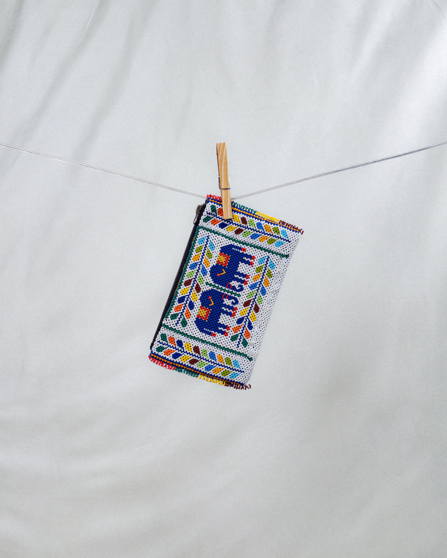 Rosemery Beaded pouch bag